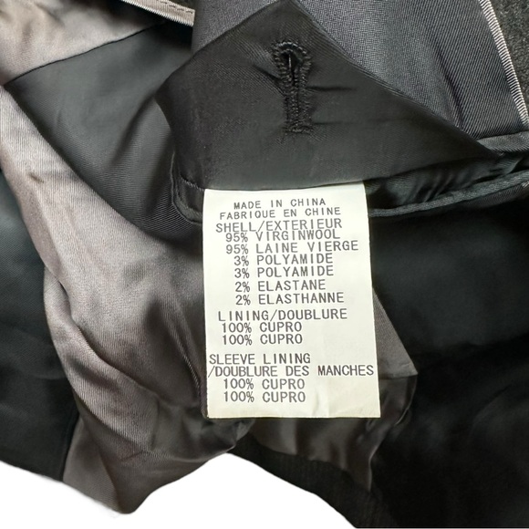 Theory Black Pinstripe Wool Suit Jacket - Men’s Size 42 - Picture 4 of 5